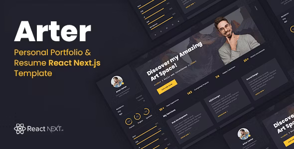 Arter - Personal Portfolio & Resume React NextJS Template