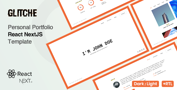 Glitche - Personal Portfolio React NextJS Template