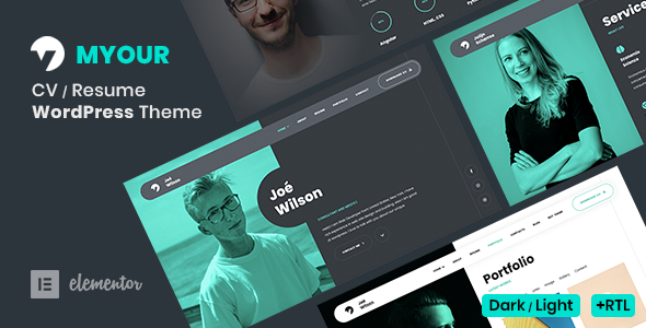 Myour - CV/Resume WordPress Theme