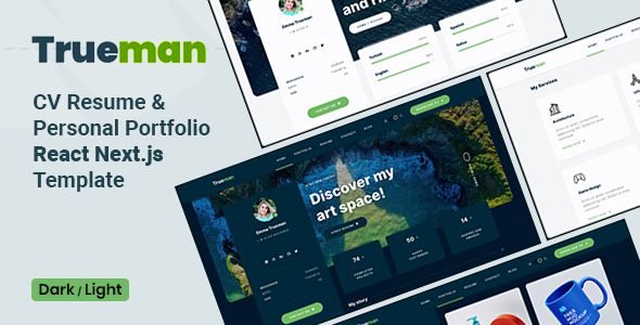 Trueman - React Personal Portfolio NextJS Template