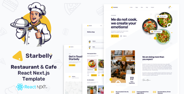 Starbelly - Restaurant & Cafe React NextJS Template