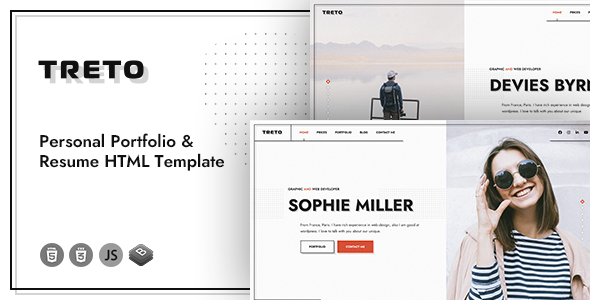 TRETO – Personal Portfolio HTML5 Template